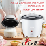 Olla eléctrica para arroz Prepara arroz y verduras con delicadeza Capacidad 1,0L